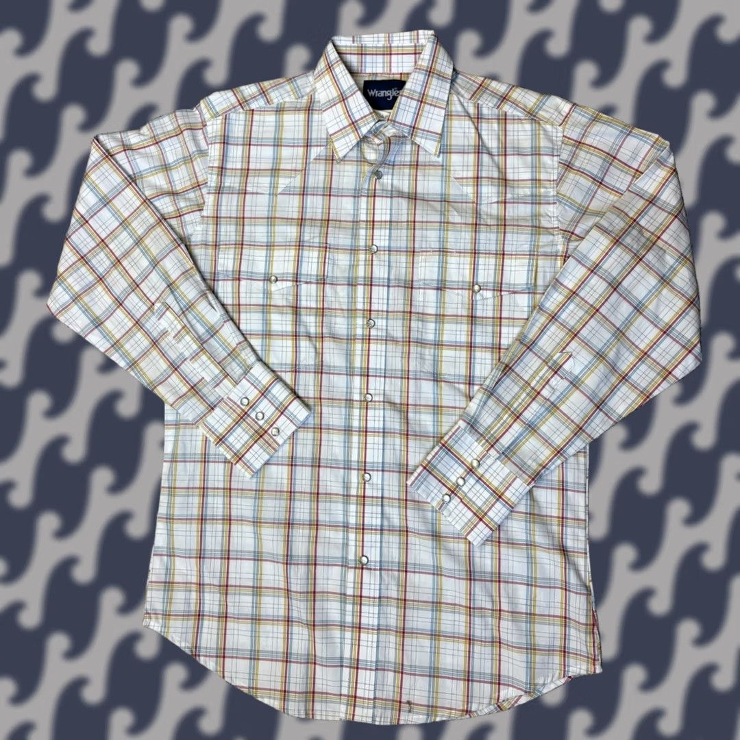 Wrangler Wrangler Mens Western Plaid Pearl Snap Shirt Long Sleeve Multicolor M 0ctober? Size US M / EU 48-50 / 2 - 1 Thumbnail
