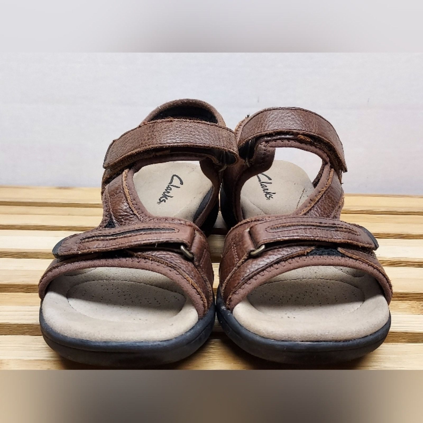 Clarks Clarks Womens Brown Rise Leather Sandals Size 8.5 Size US 8.5 / IT 38.5 - 5 Thumbnail