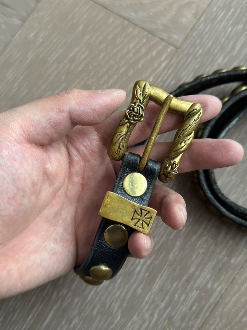 Enfants Riches Deprimes Enfants Riches Deprimes Brass rivet single line belt-2506 Size ONE SIZE - 2 Thumbnail