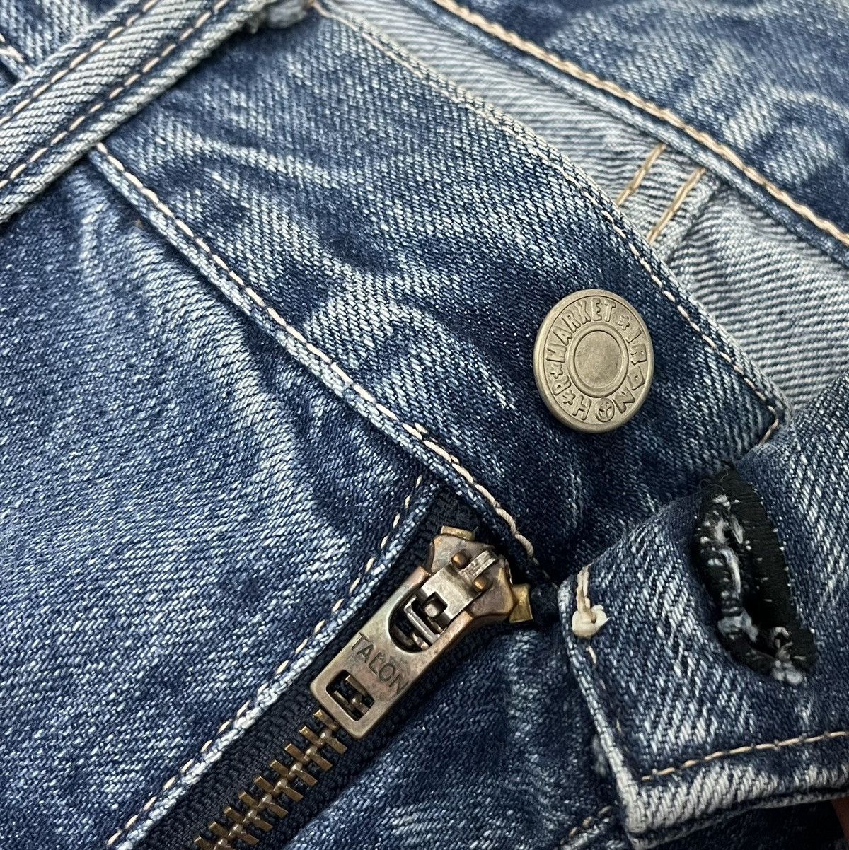 HOLLYWOOD RANCH MARKET Vintage Blue Blue Japan HR Market Jeans Non Selvedge Denim Size US 34 / EU 50 - 7 Thumbnail