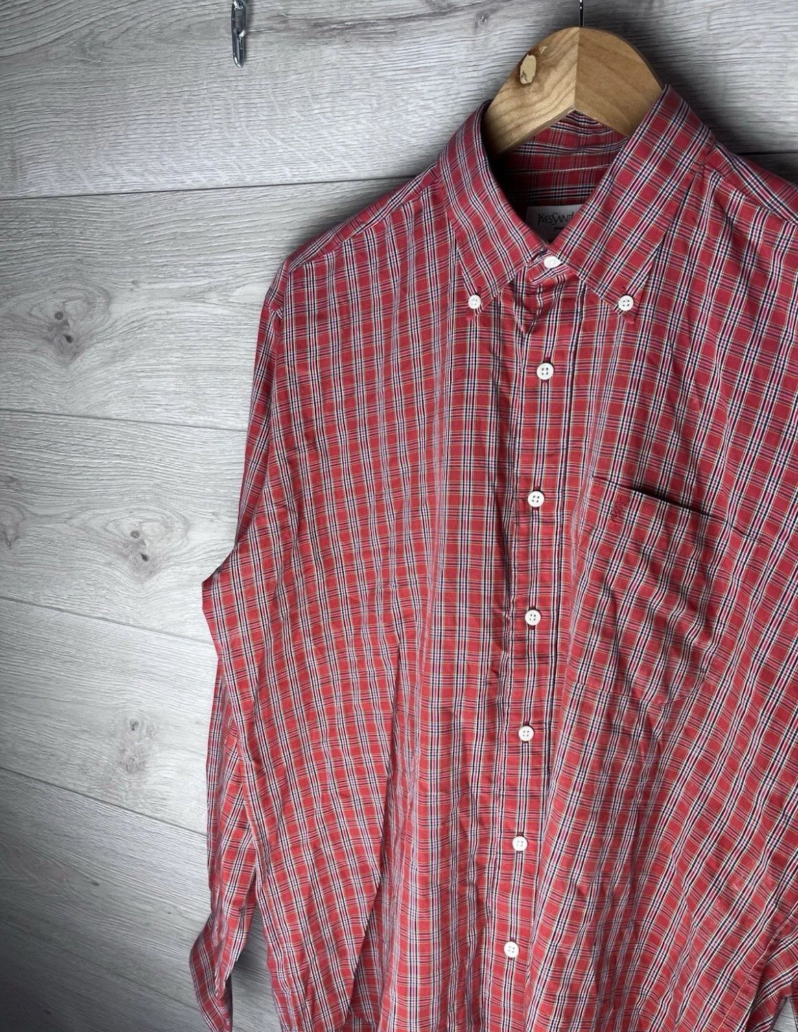 Other Vintage Men's button down shirt YSL cotton 100% size L Size US L / EU 52-54 / 3 - 3 Thumbnail
