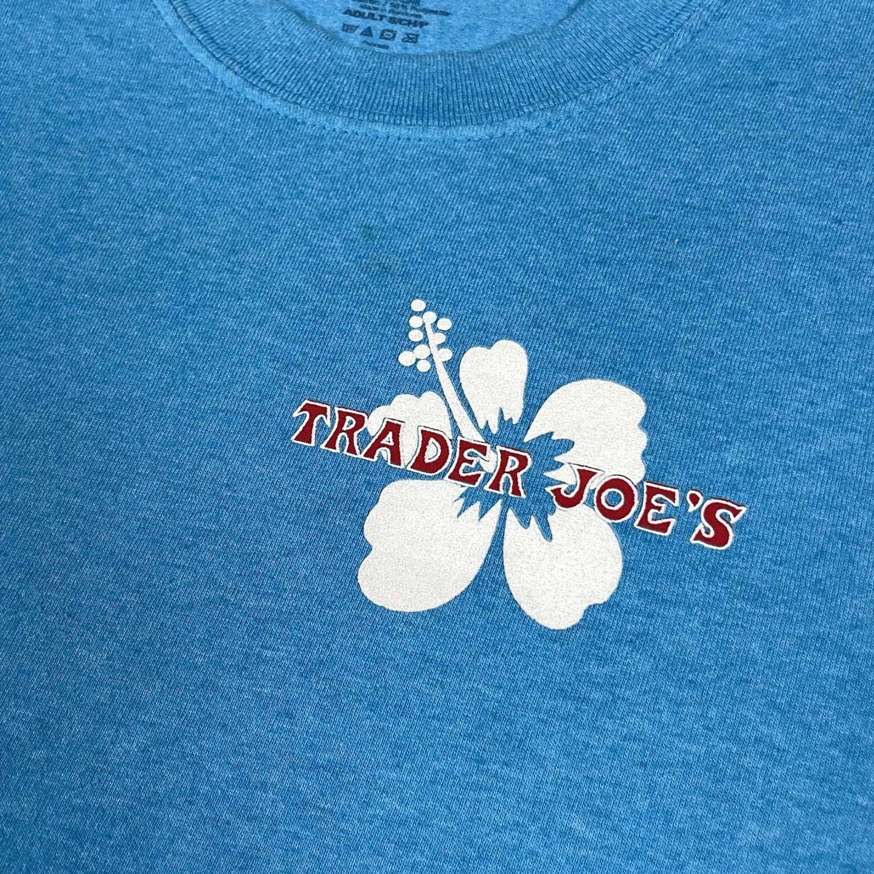 Vintage VINTAGE Trader Joe's Shirt Unisex Adults S Teal Blue Logo Hibiscus Size US S / EU 44-46 / 1 - 3 Thumbnail