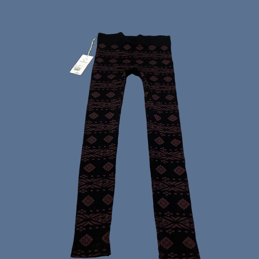Vintage NWT Aventura Leggings Womens Size S Black Wine Tasting Pattern Nordic Jegging S/M Size 28" / US 6 / IT 42 - 1 Thumbnail