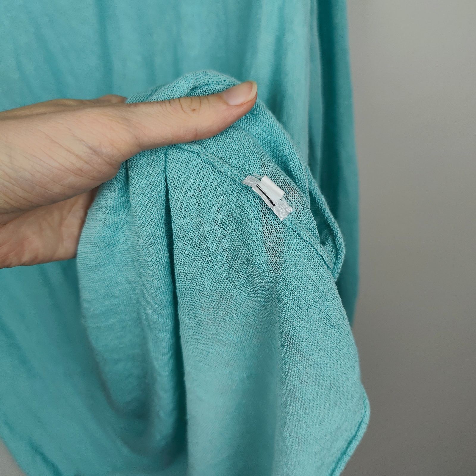 Eileen Fisher Eileen Fisher Semi-Sheer Linen Top Womens Medium Teal Green Size M / US 6-8 / IT 42-44 - 6 Thumbnail