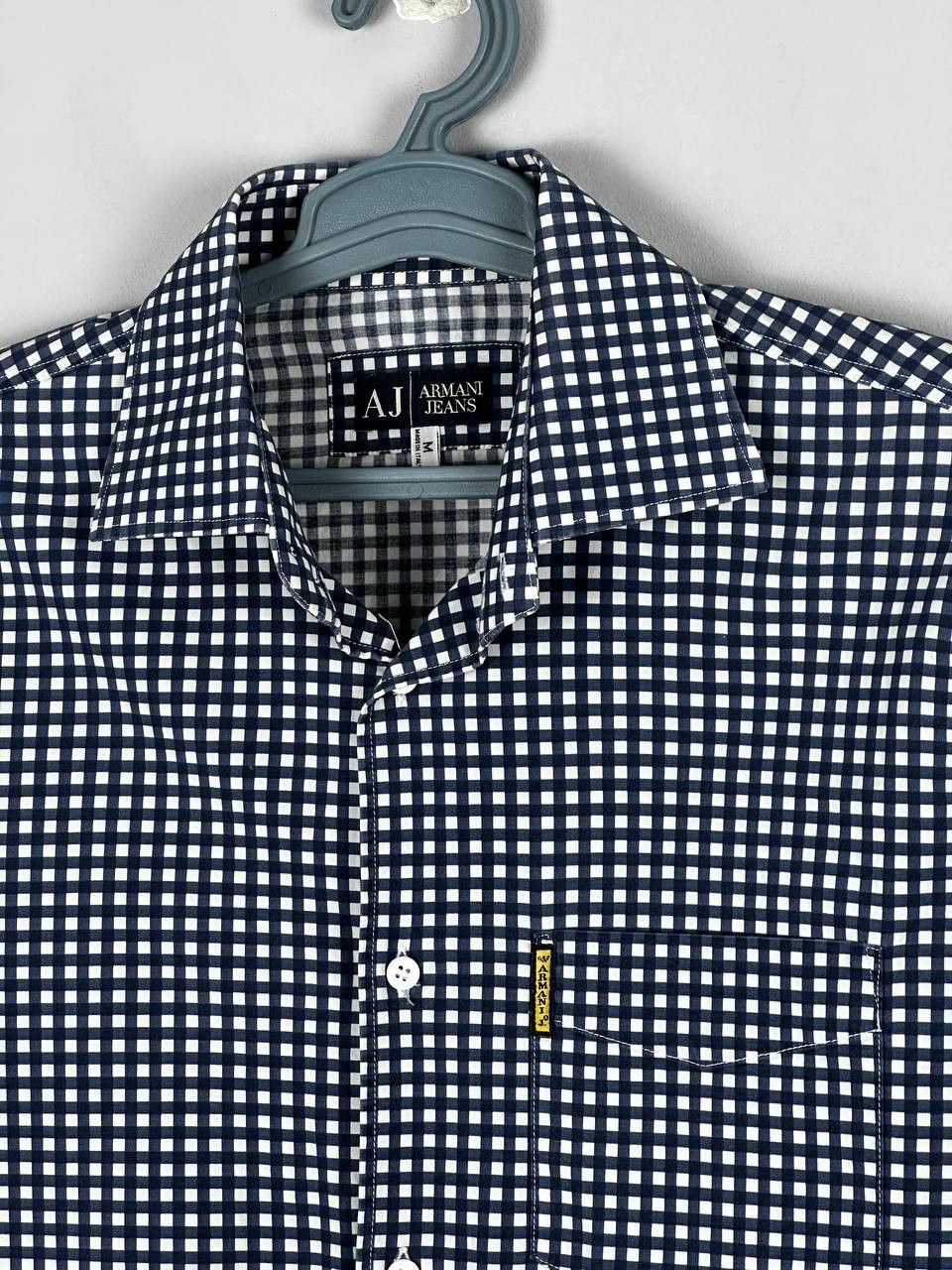 Armani Vintage Armani Jeans Plaid Check Blue Shirt Size US M / EU 48-50 / 2 - 4 Thumbnail