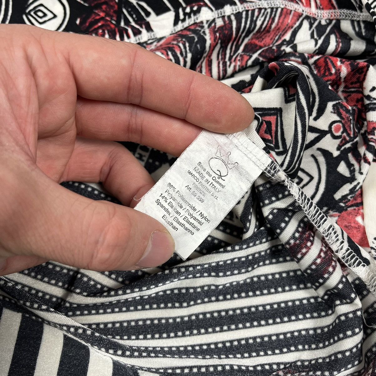 Designer Ladies Save The Queen Avant-Garde overprinted tunic blouse Size M / US 6-8 / IT 42-44 - 13 Thumbnail