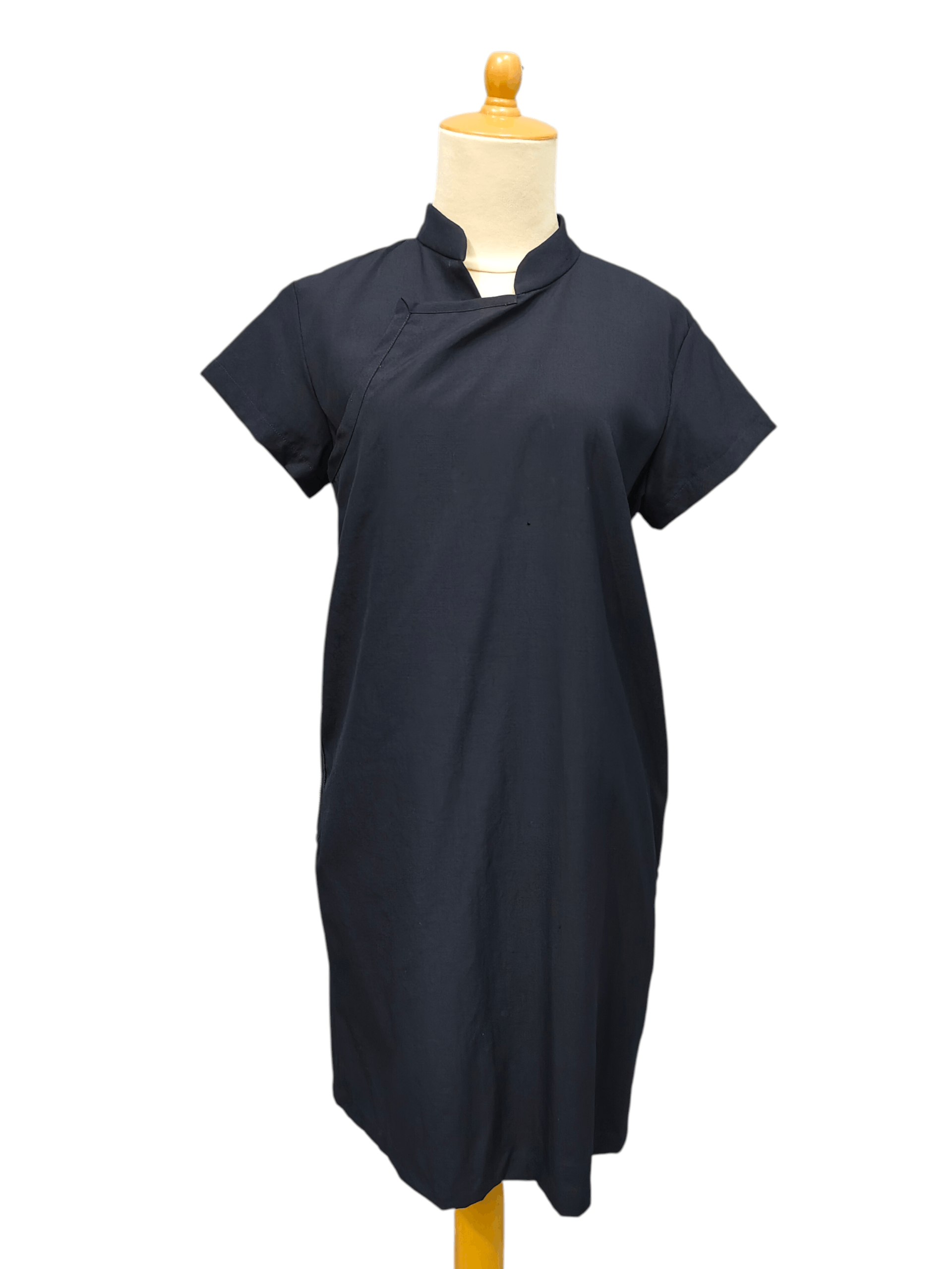 Comme des Garcons AD91 Robe de Chambre CDG Asymmetric Wrap Zip Wool Dress Size M / US 6-8 / IT 42-44 - 1 Thumbnail