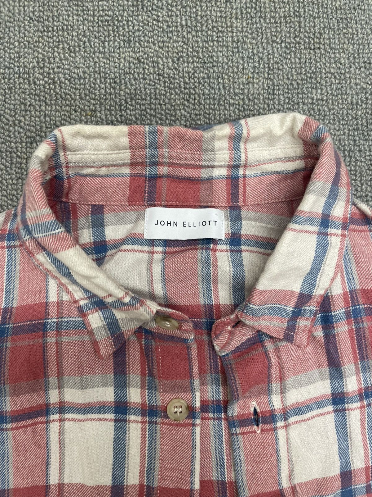 John Elliott John Elliott Sly Cotton Straight Hem Plaid Shirt Size US M / EU 48-50 / 2 - 2 Thumbnail
