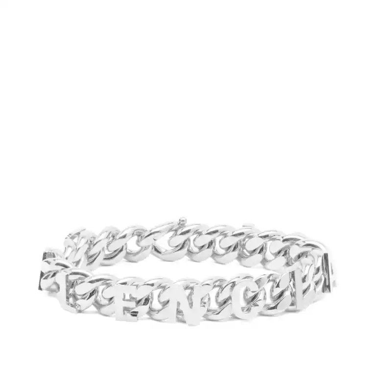 Balenciaga o1srvl11e0825 Size: OS / Chain Logo Bracelet in Silver Size ONE SIZE - 1 Thumbnail
