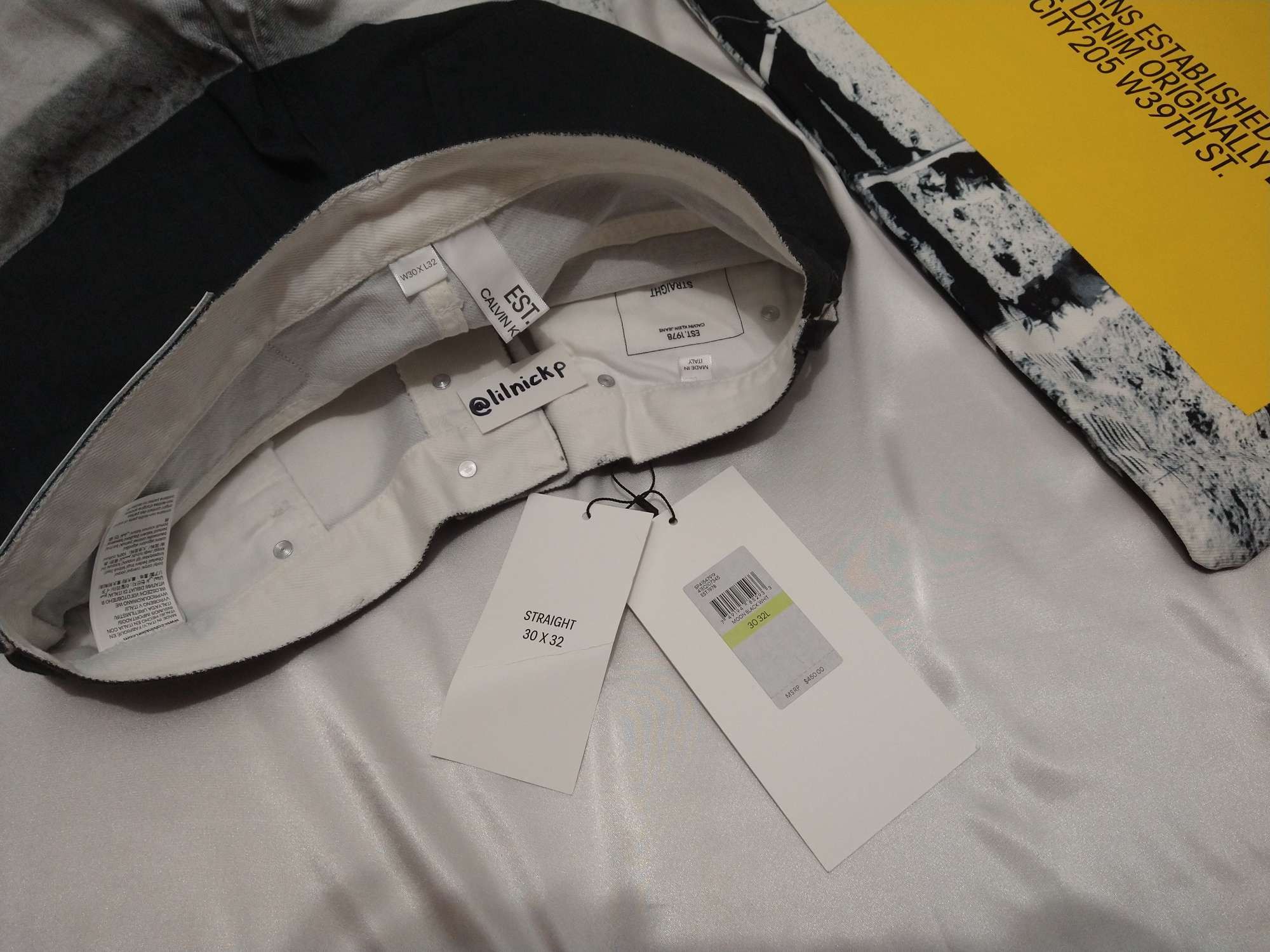 Calvin Klein 205W39NYC EST. 1978 Straight Leg Moon Landings Jeans Size US 30 / EU 46 - 3 Thumbnail