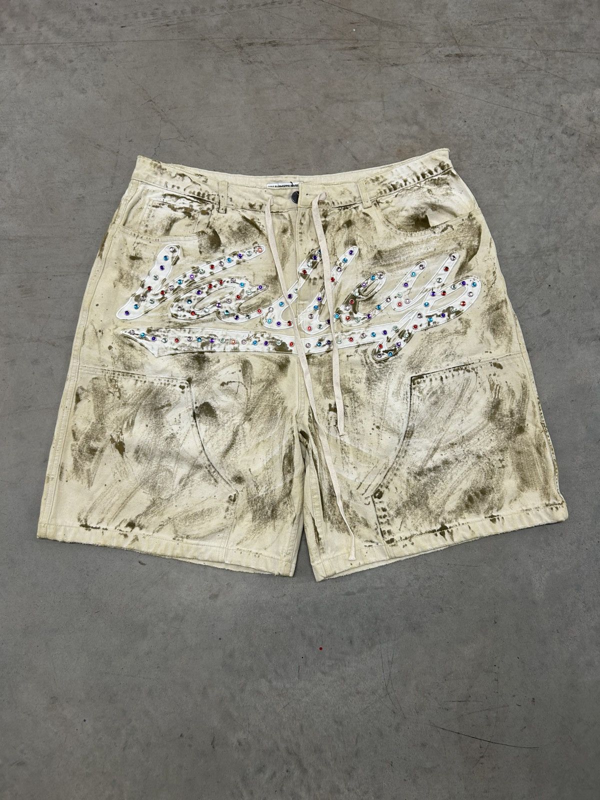 Vale Vale Valley Dreams Cream Reeses Jean Shorts Jorts Size 36 Size US 36 / EU 52 - 1 Thumbnail