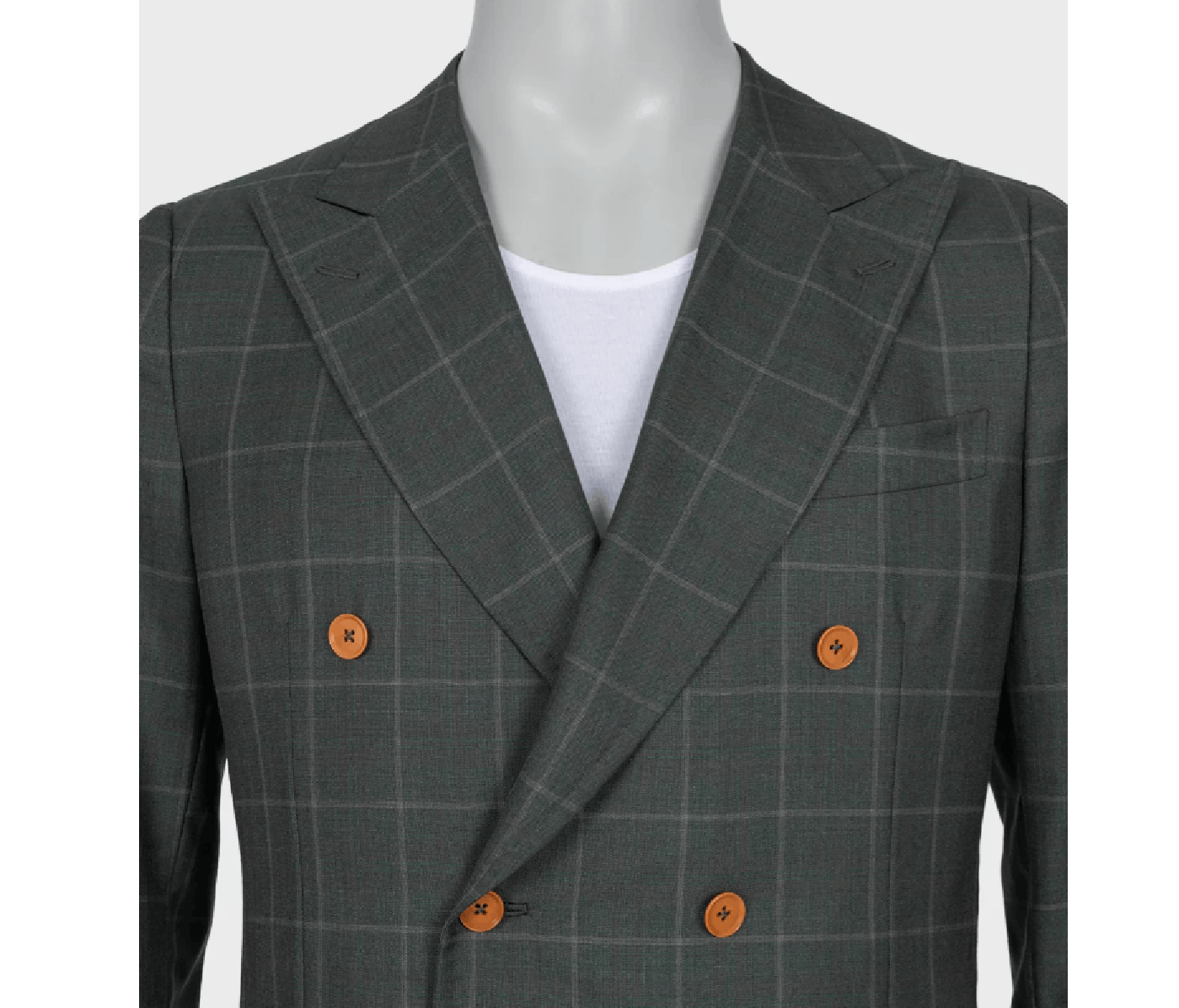 Isaia Isaia men’s green checkered wool & silk suit Size 52R - 6 Thumbnail