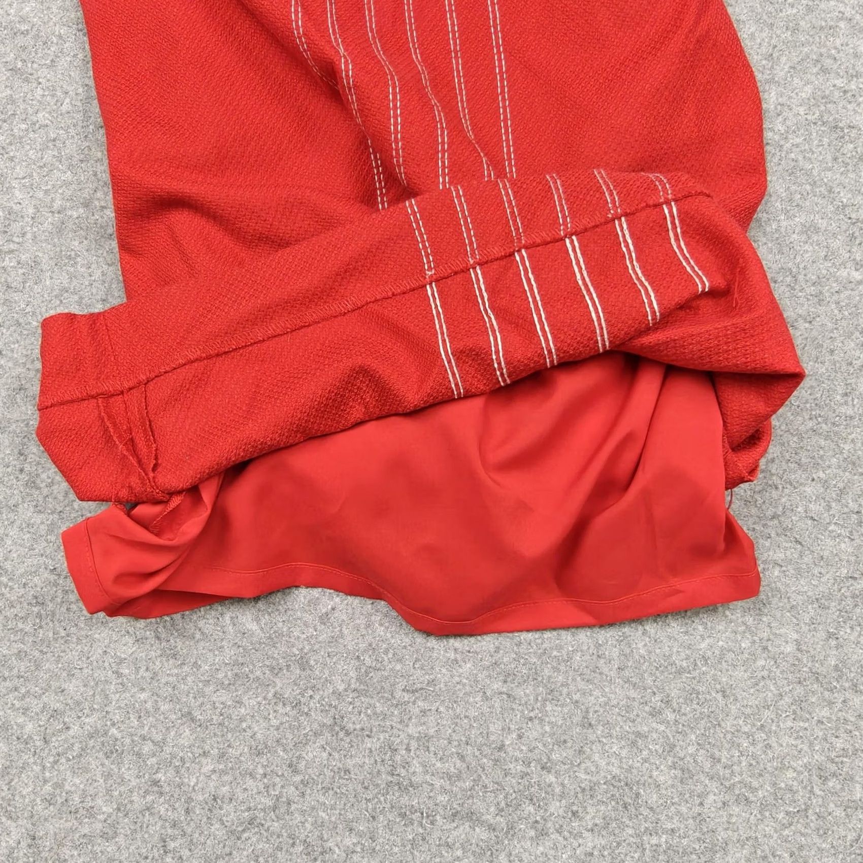 Boden Boden Dress Womens 6 Red Textured Contrast Stitch Sheath Short Sleeve Midi New Size 28" / US 6 / IT 42 - 5 Thumbnail