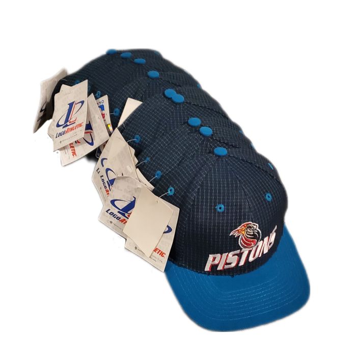 Vintage 90s Detroit Pistons Logo Athletic Grid Snapback | Grailed