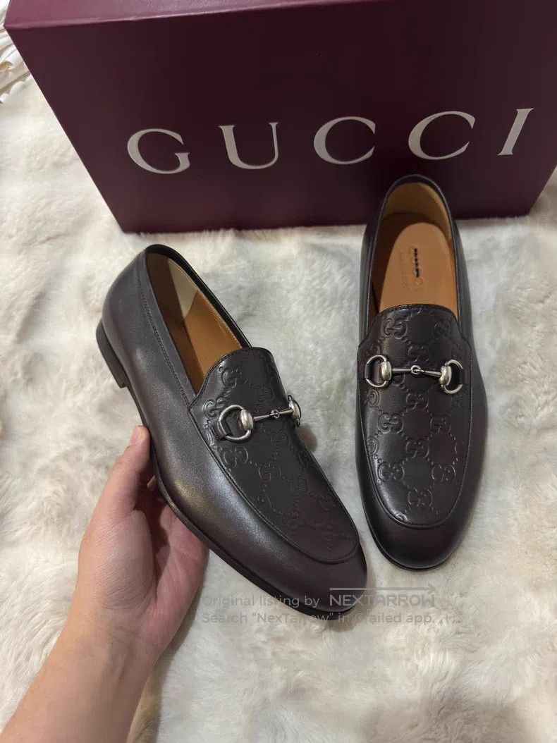 Gucci Guicci Full Print Horseshoe Buckle Loafers Leather Shoes Size US 8 / EU 41 - 3 Thumbnail