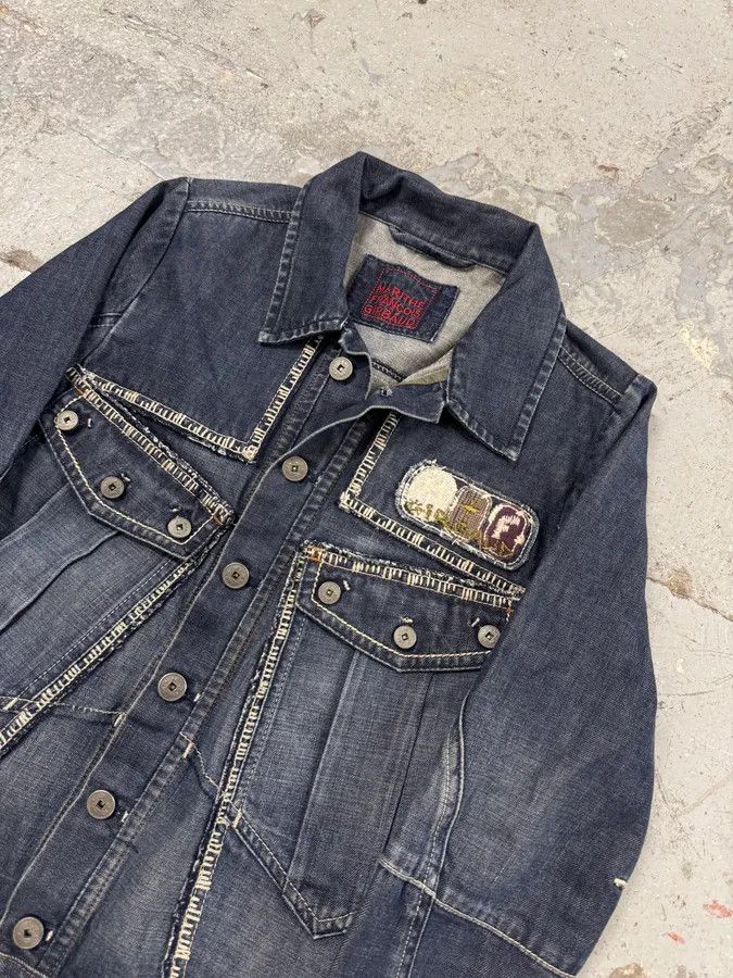 Marithe + Francois Girbaud AW2007 Marithé + François Girbaud Signature Blue Denim Buttoned Jacket Size S / US 4 / IT 40 - 3 Thumbnail