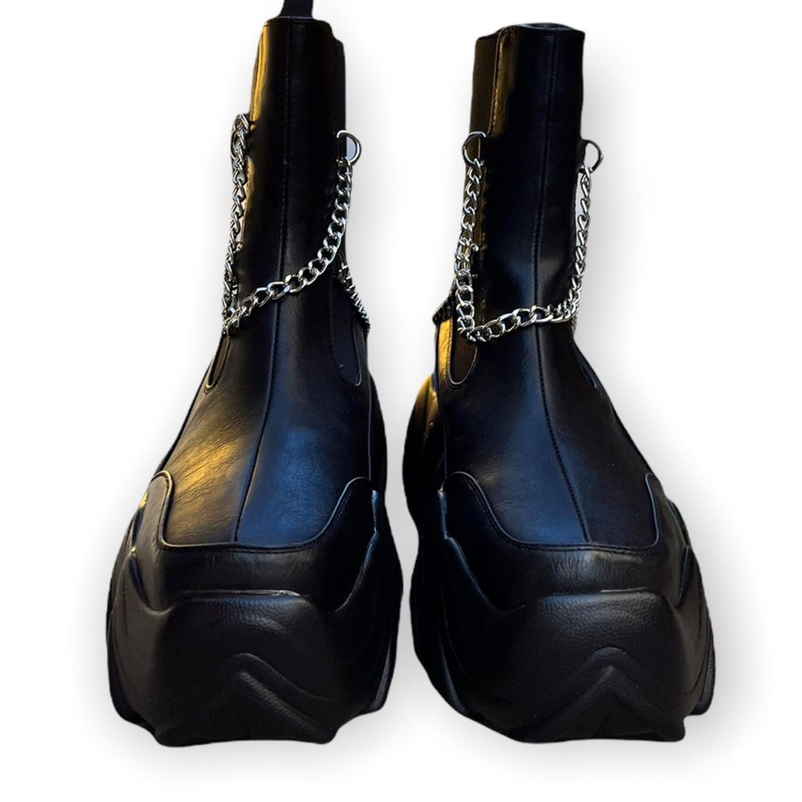 Other LAMODA Chain Accents Black Chunky Sole Boots Size US 6.5 / IT 36.5 - 4 Thumbnail