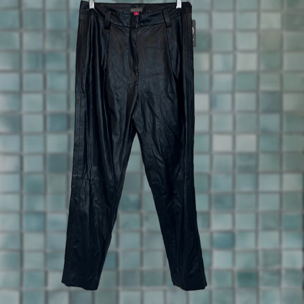 Vince Camuto Vince Camuto Womens Black Faux Leather Pants size 4 NEW Size 27" / US 4 / IT 40 - 1 Thumbnail