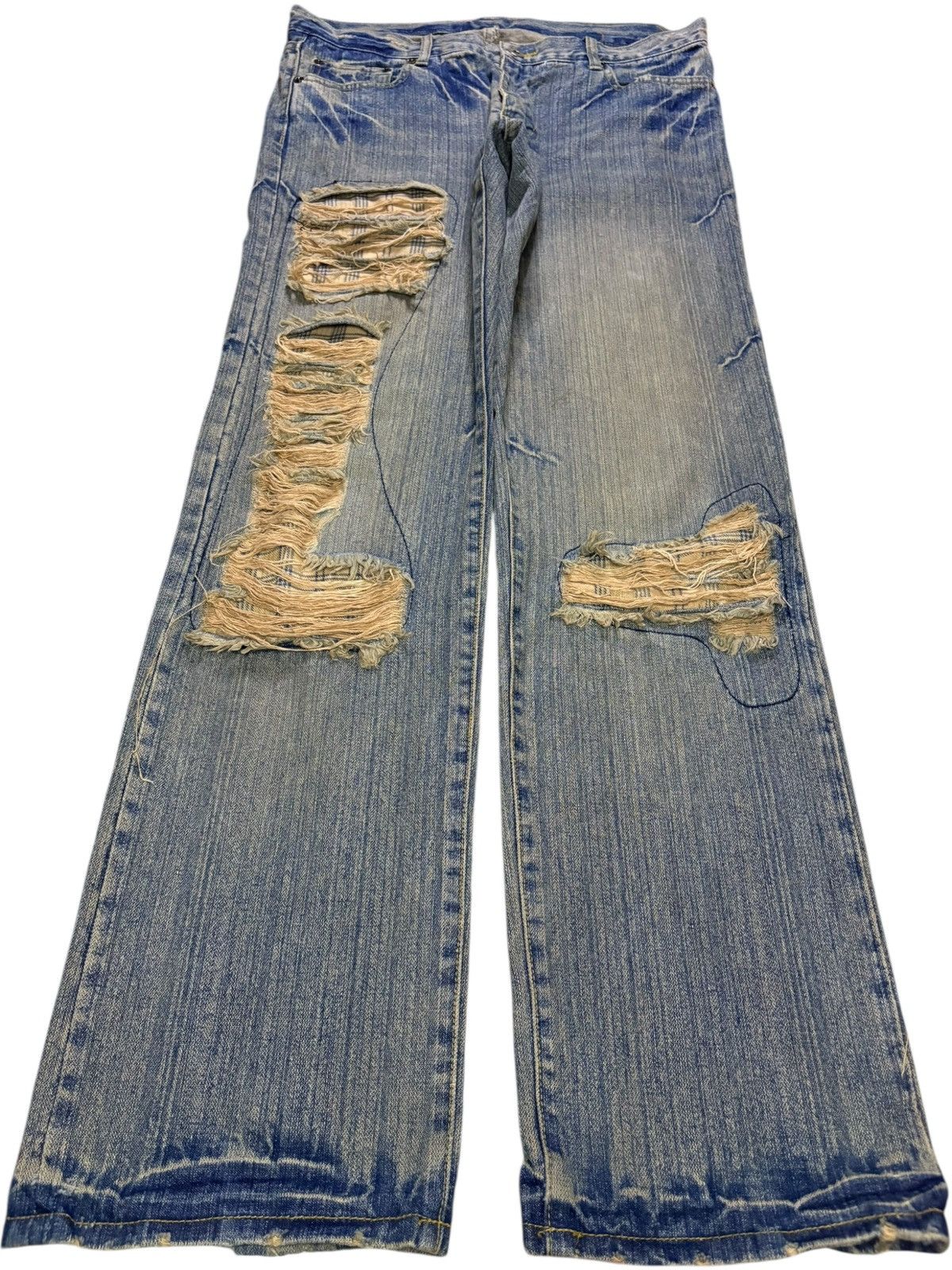 Japanese Brand Vintage Japanese Brand Rusty Distressed Loose Jeans Size US 33 - 1 Thumbnail