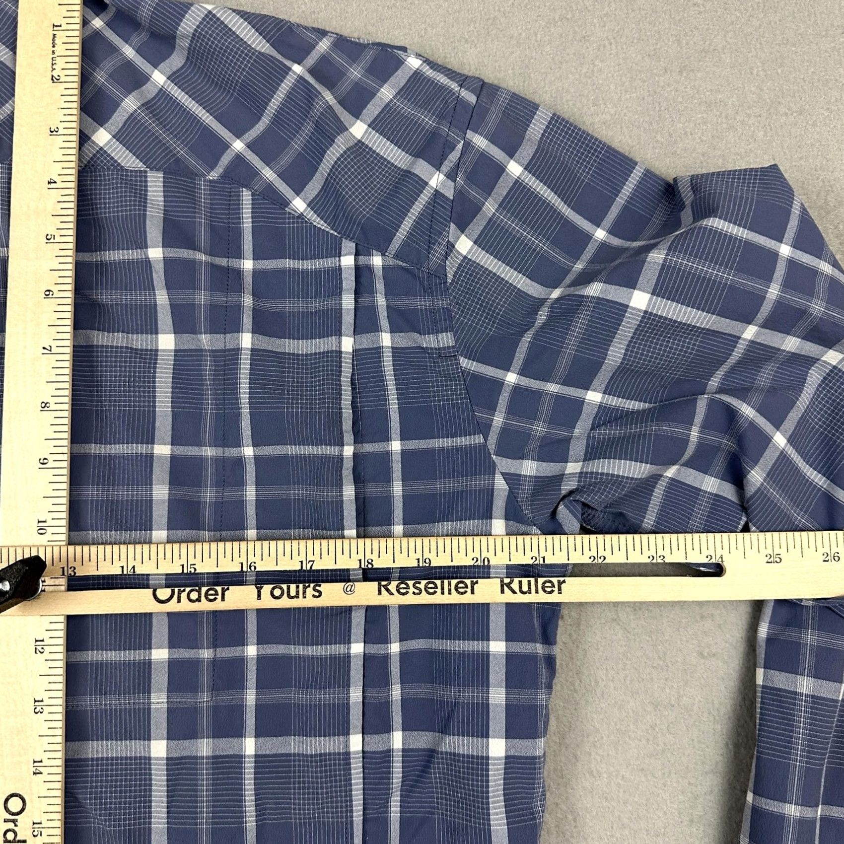 Under Armour Under Armour Shirt Men Medium Blue Plaid Long Sleeve Button Up Fishing Outdoor M Size US M / EU 48-50 / 2 - 7 Thumbnail