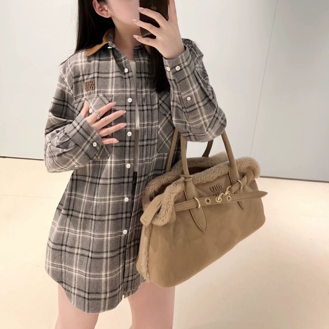 Miu Miu Miu Miu 25FW Gingham Flannel Shirt 36 Size XS / US 0-2 / IT 36-38 - 8 Thumbnail