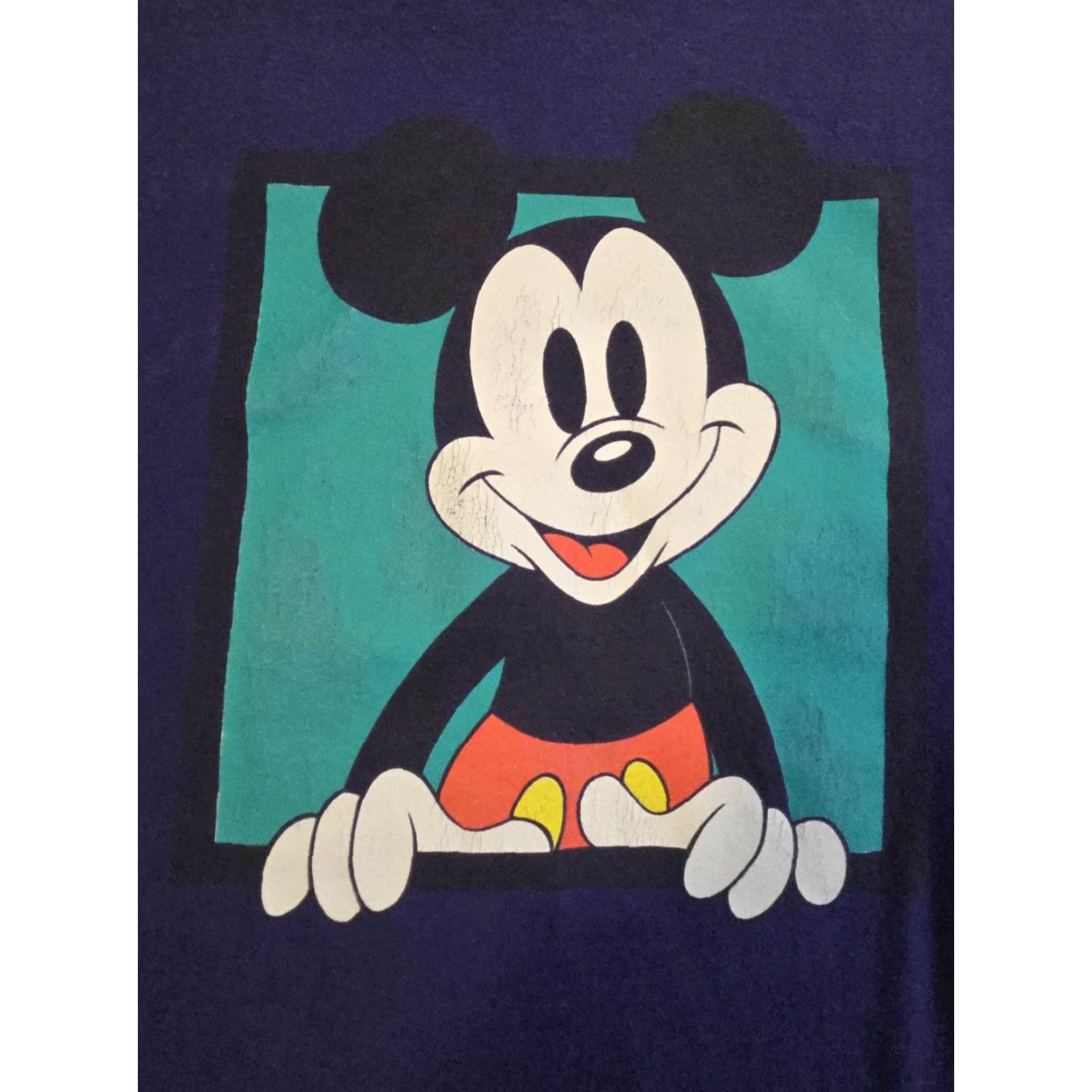 Hanes VINTAGE Hanes Beefy-T Mickey Mouse Block Logo Purple Adult Large Shirt Size US L / EU 52-54 / 3 - 2 Thumbnail
