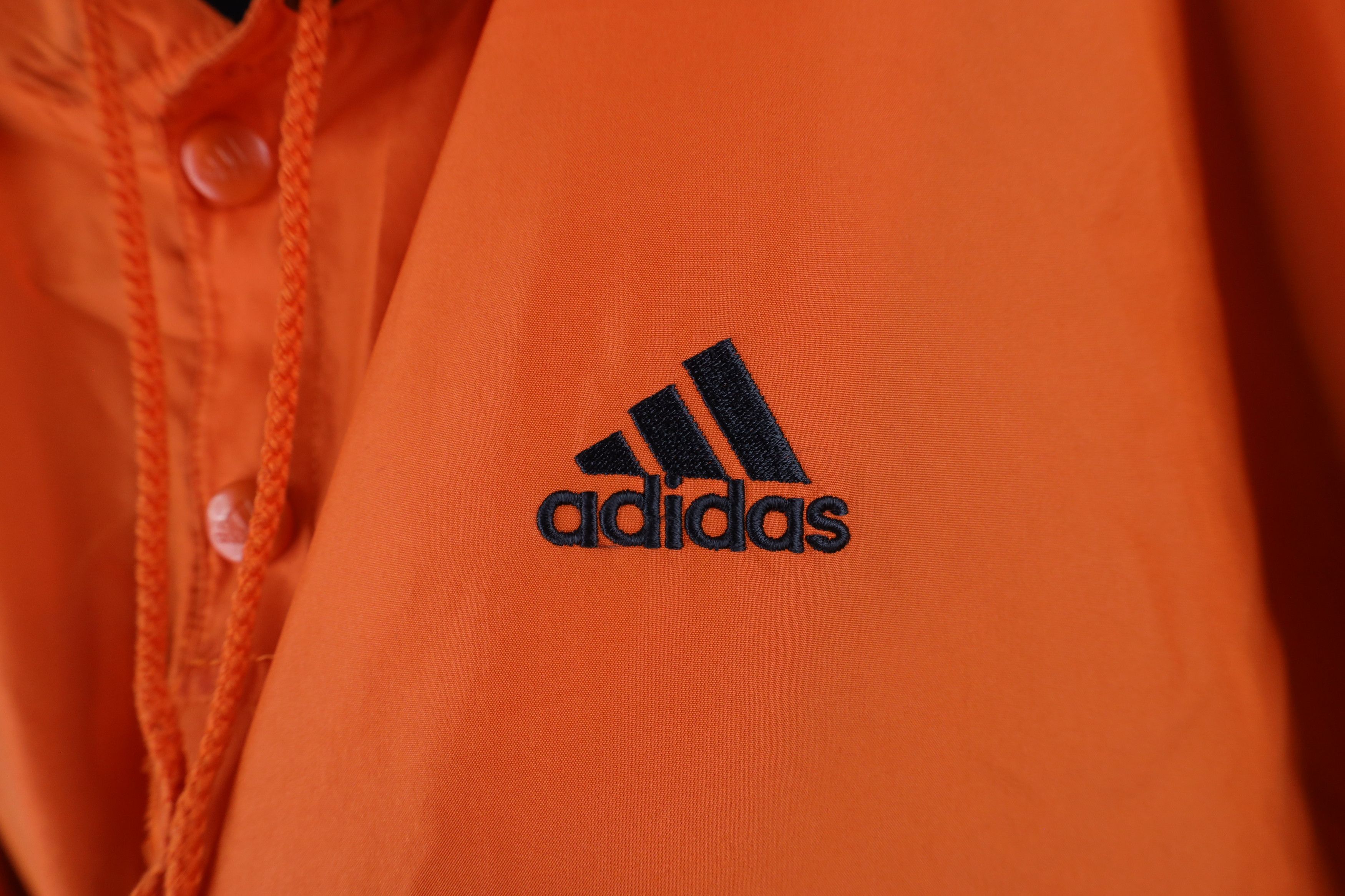 Adidas × Vintage Vintage 90s Adidas Spell Out Lined Hooded Windbreaker Jacket Size US XL / EU 56 / 4 - 4 Thumbnail