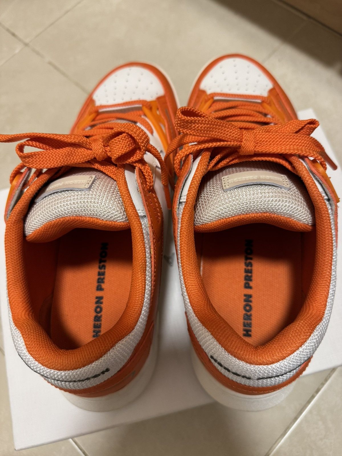 Heron Preston Heron Preston Low Key Logo Low-Top Leather Sneakers Size 41 Size US 8 / EU 41 - 5 Thumbnail