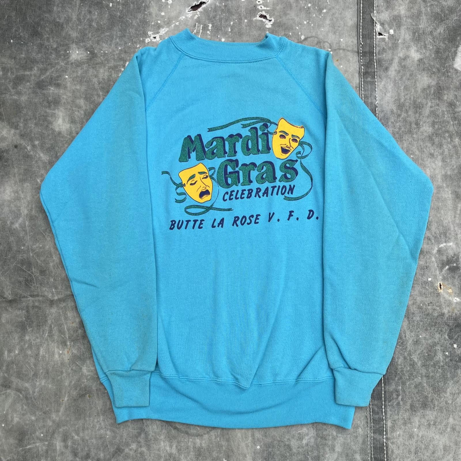 Hanes × Vintage Vintage 1980s Mardi Gras Masquerade Masks Sweatshirt Size US M / EU 48-50 / 2 - 1 Thumbnail