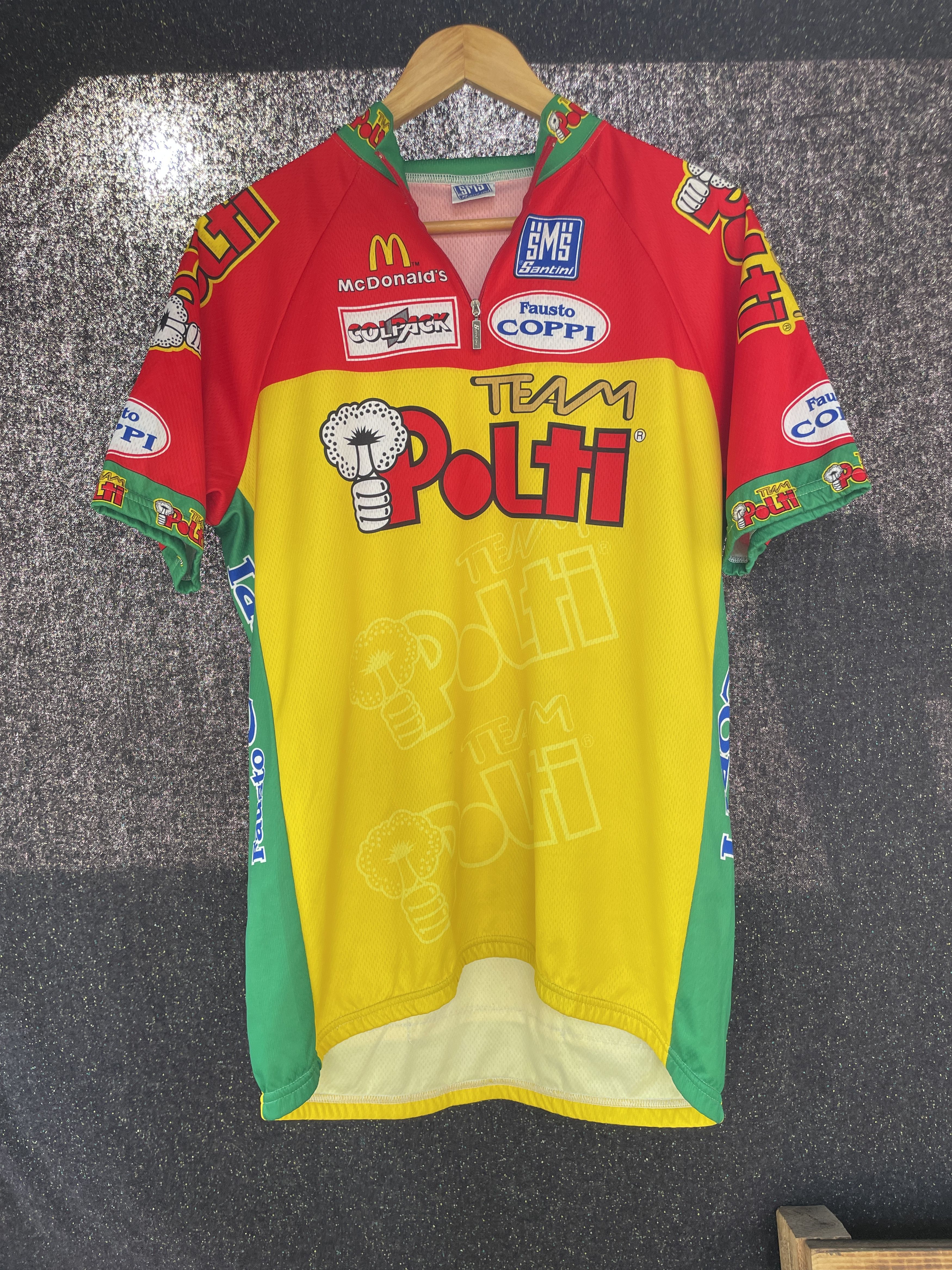 Other SMS Santini Team Polti Vintage 90's Cycling Jersey Size 4XL Size US XXL / EU 58 / 5 - 1 Thumbnail