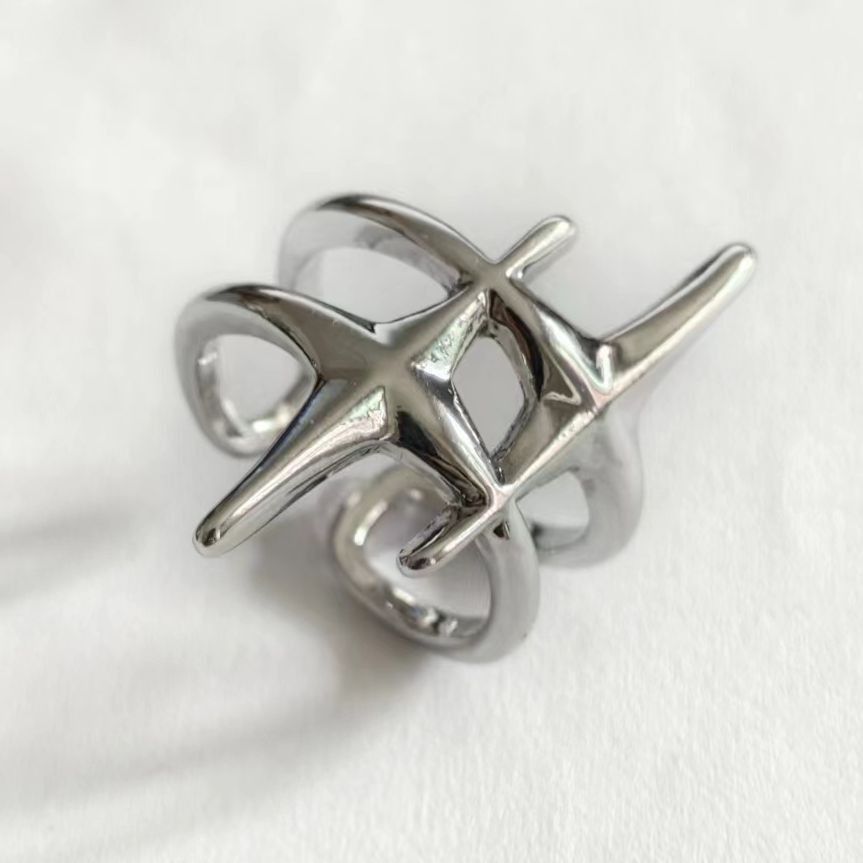 Jewelry Creative Oval Open Ring Size ONE SIZE - 1 Thumbnail