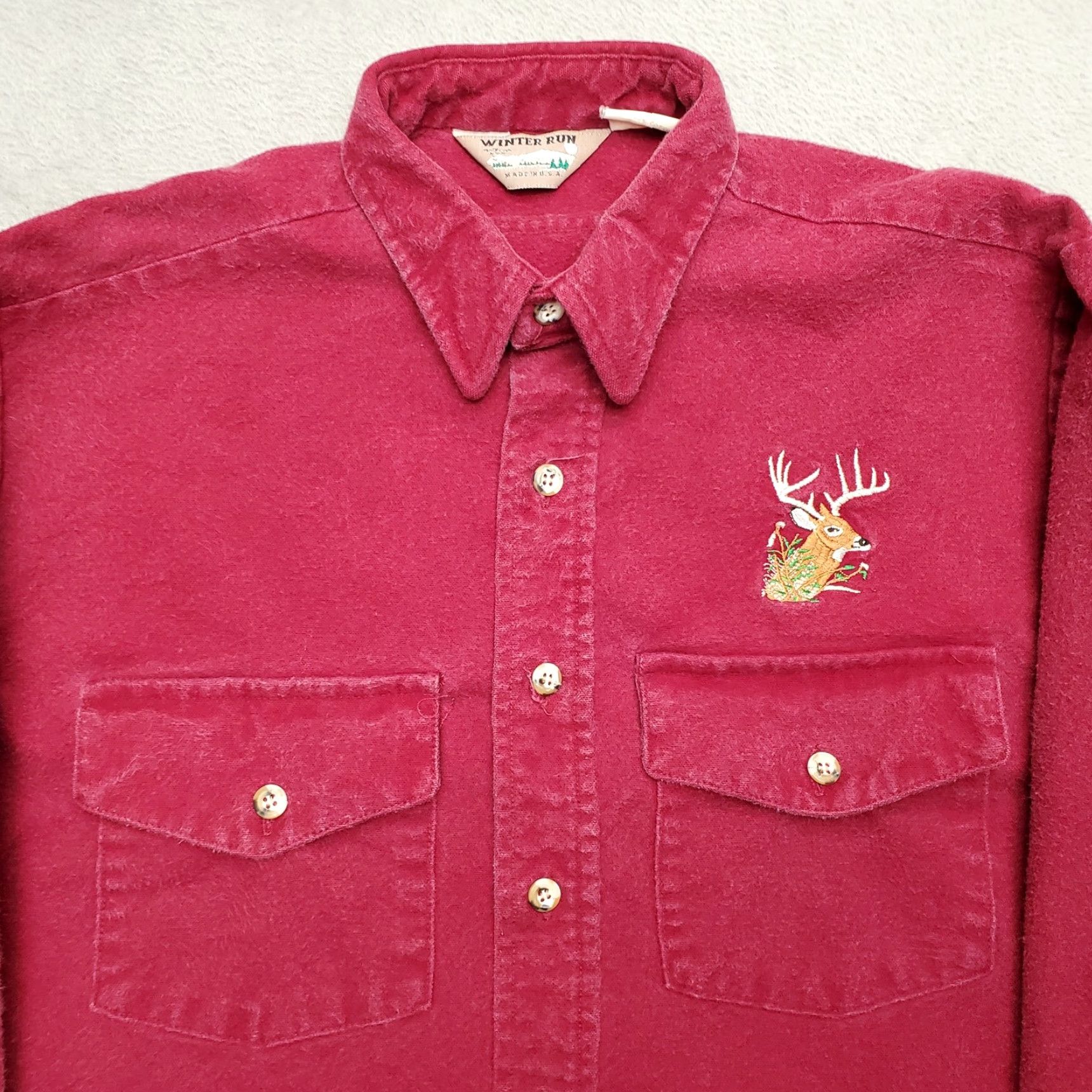 Vintage VINTAGE Winter Run Shirt Mens M Maroon Chamois Outdoor Flannel Cabin Casual Size US M / EU 48-50 / 2 - 4 Thumbnail