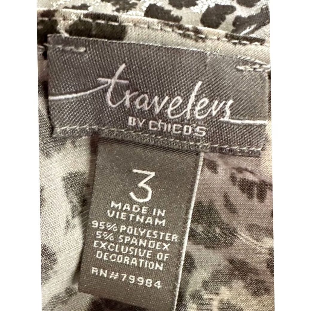 Vintage Travelers By Chico's Shirt Women Tank Top Leopard Print Sleeveless Gray 3 XS? Ladies Size XS / US 0-2 / IT 36-38 - 5 Thumbnail
