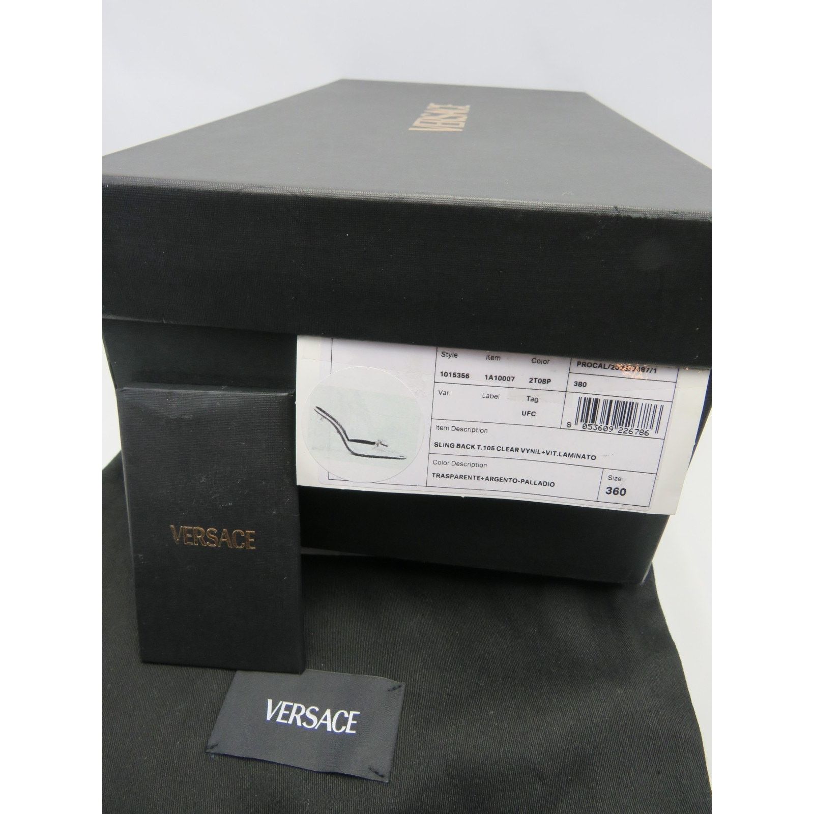 Versace VERSACE SILVER PATENT LEATHER COIN MEDUSA HEAD PUMPS 36 ITA Size US 6 / IT 36 - 11 Thumbnail