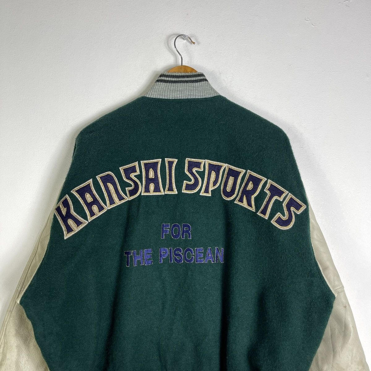 Kansai Yamamoto Vintage KANSAI SPORTS Pisces Zodiac Varsity Jacket Size US L / EU 52-54 / 3 - 6 Thumbnail