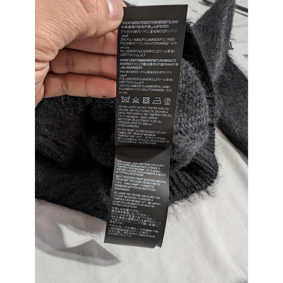 Saint Laurent Paris o1rshd1 Q:3 / Jacquard Sweater in Noir/Naturel Size US S / EU 44-46 / 1 - 14 Thumbnail