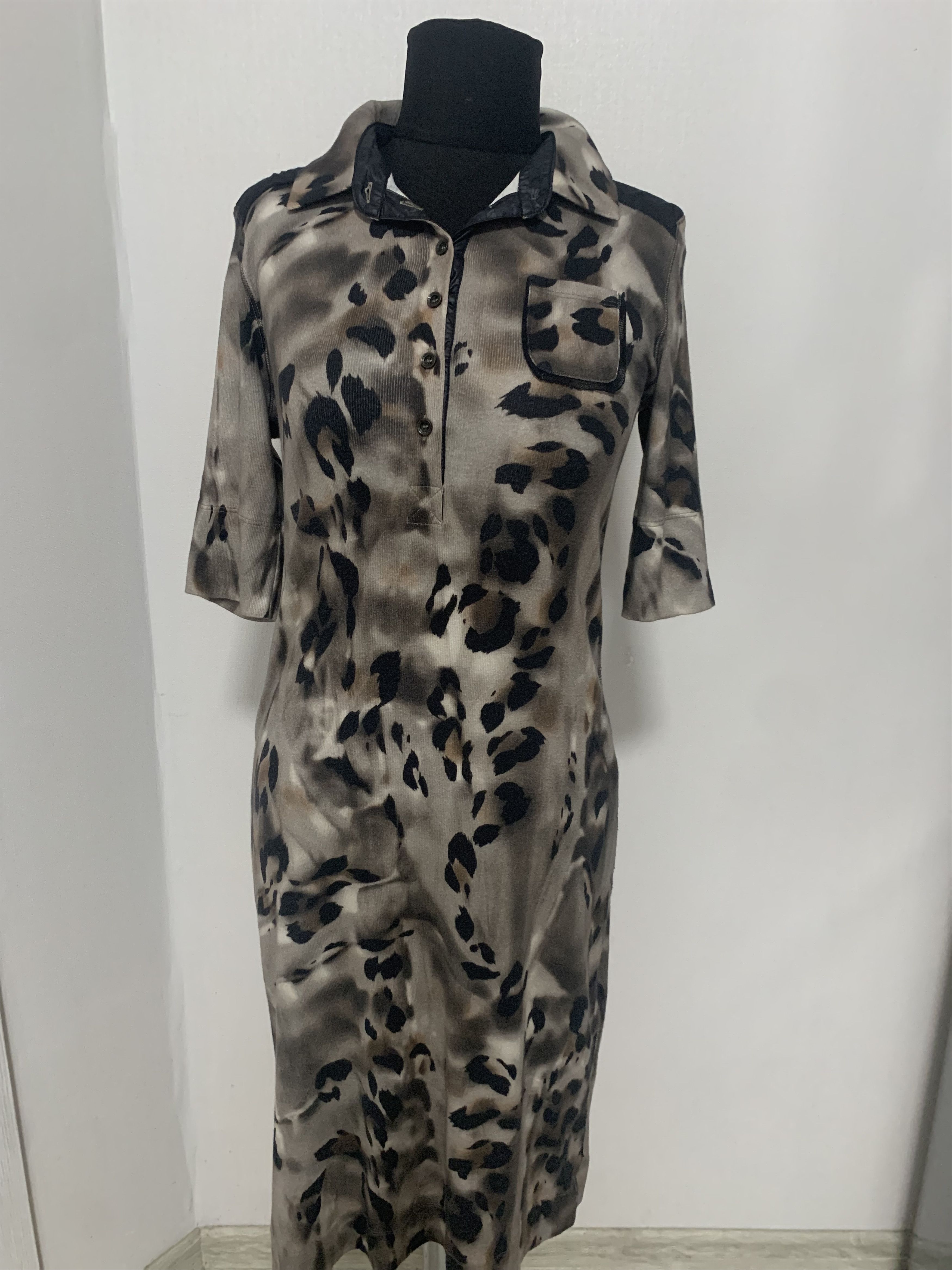 Other Marc Cain Leopard Dress Size L / US 10 / IT 46 - 1 Thumbnail