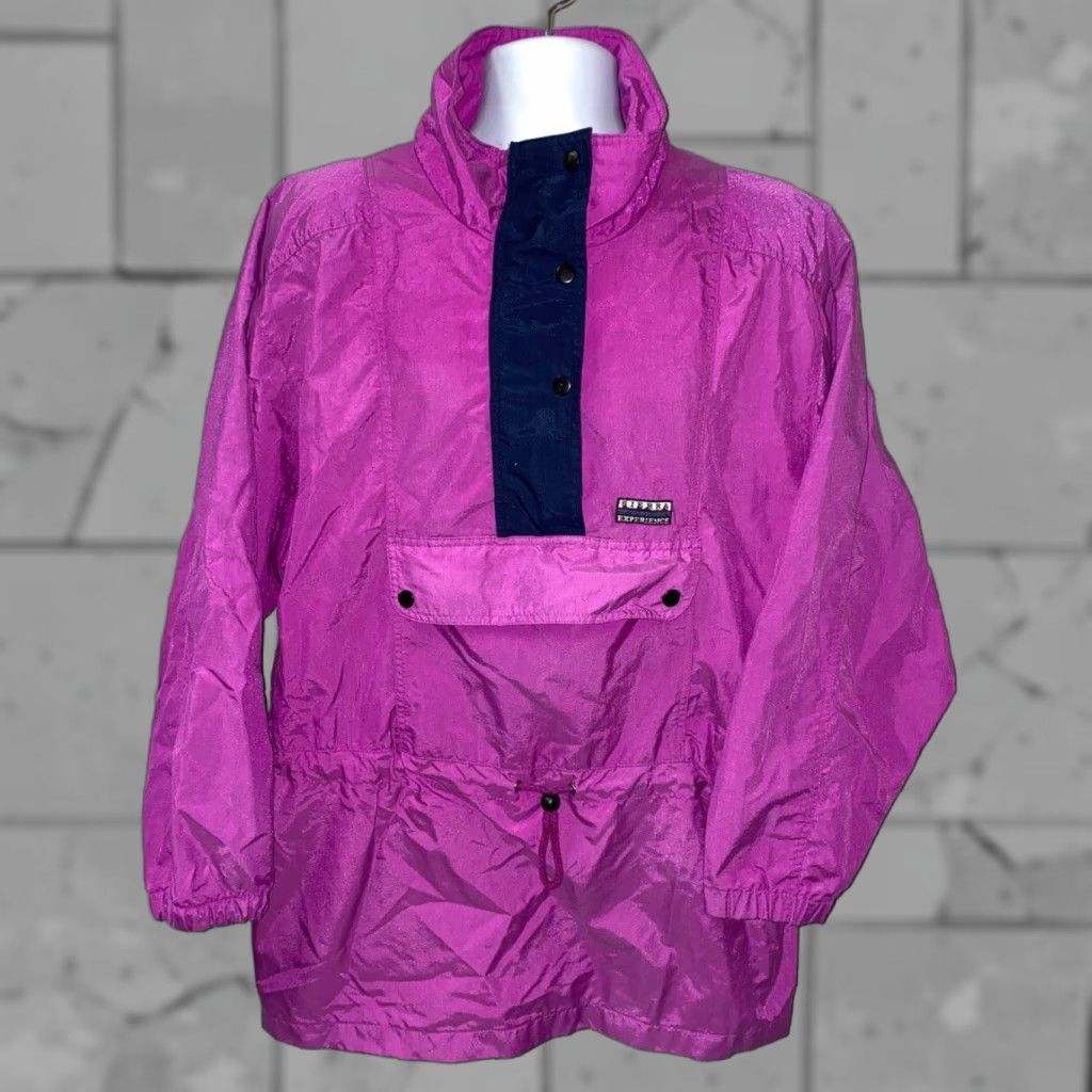 Rains VINTAGE Sierra Experience Mens Purple Nylon 1/2 Zip Rain Jacket Size L Size US L / EU 52-54 / 3 - 1 Thumbnail