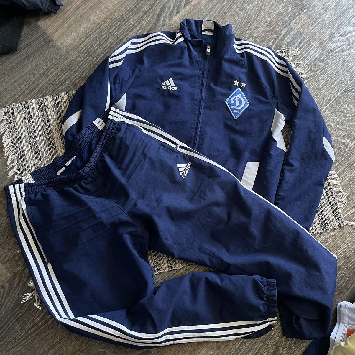 image of 90's Dynamo Kyiv Track Suit Jacket Pants Jersey Match, Men's (Size Large)