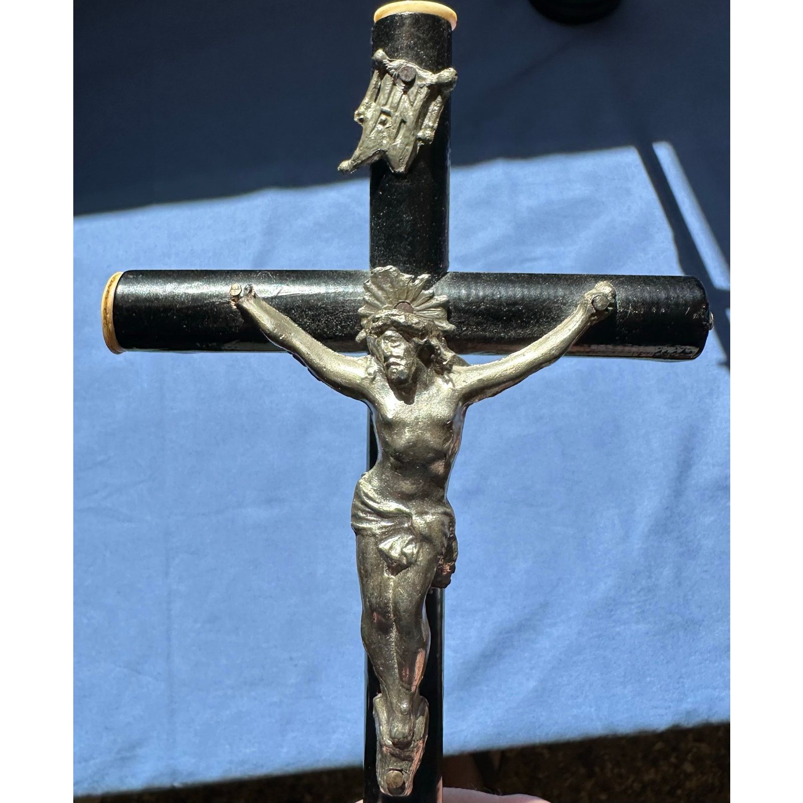 Other Antique Wood Standing Cross Crucifixion Altar Piece Size ONE SIZE - 2 Thumbnail