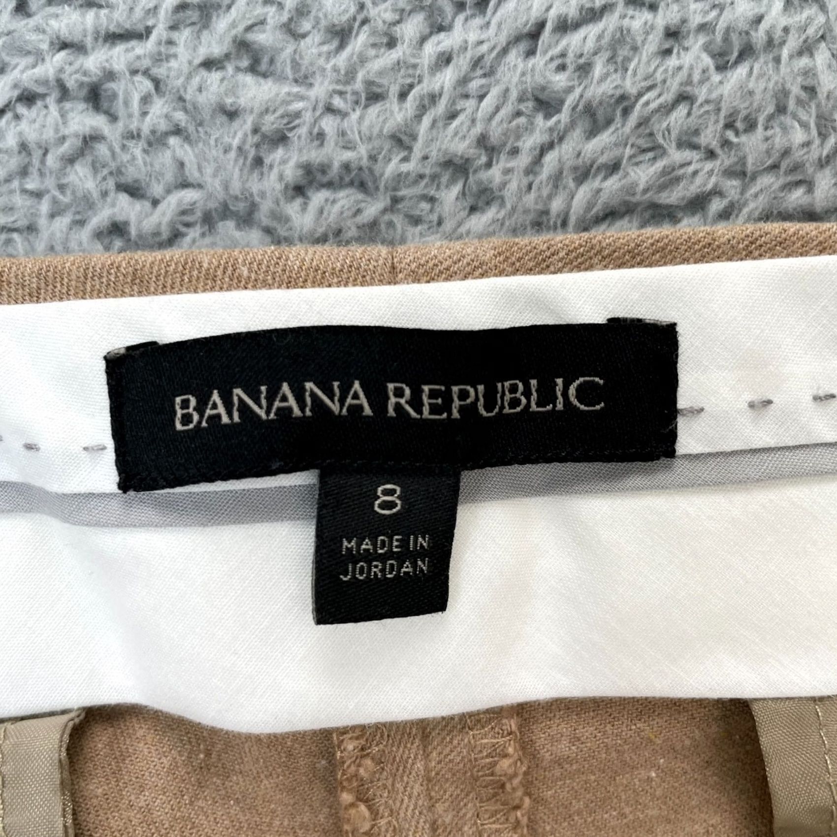 Banana Republic Banana Republic Pants Womens 8 Beige Sloan Stretch Ankle Straight Leg Formal (Regular) Boys Girls Mens Womens Size 30" / US 8 / IT 44 - 3 Thumbnail