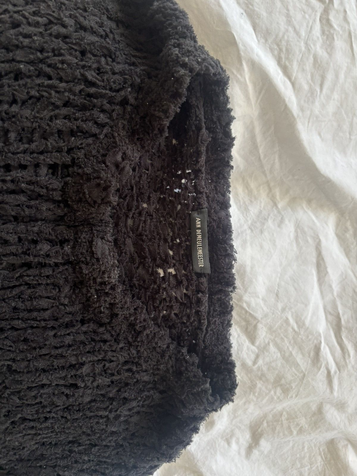 Ann Demeulemeester ANN DEMEULEMEESTER BLACK KNIT SWEATER Size US M / EU 48-50 / 2 - 3 Thumbnail