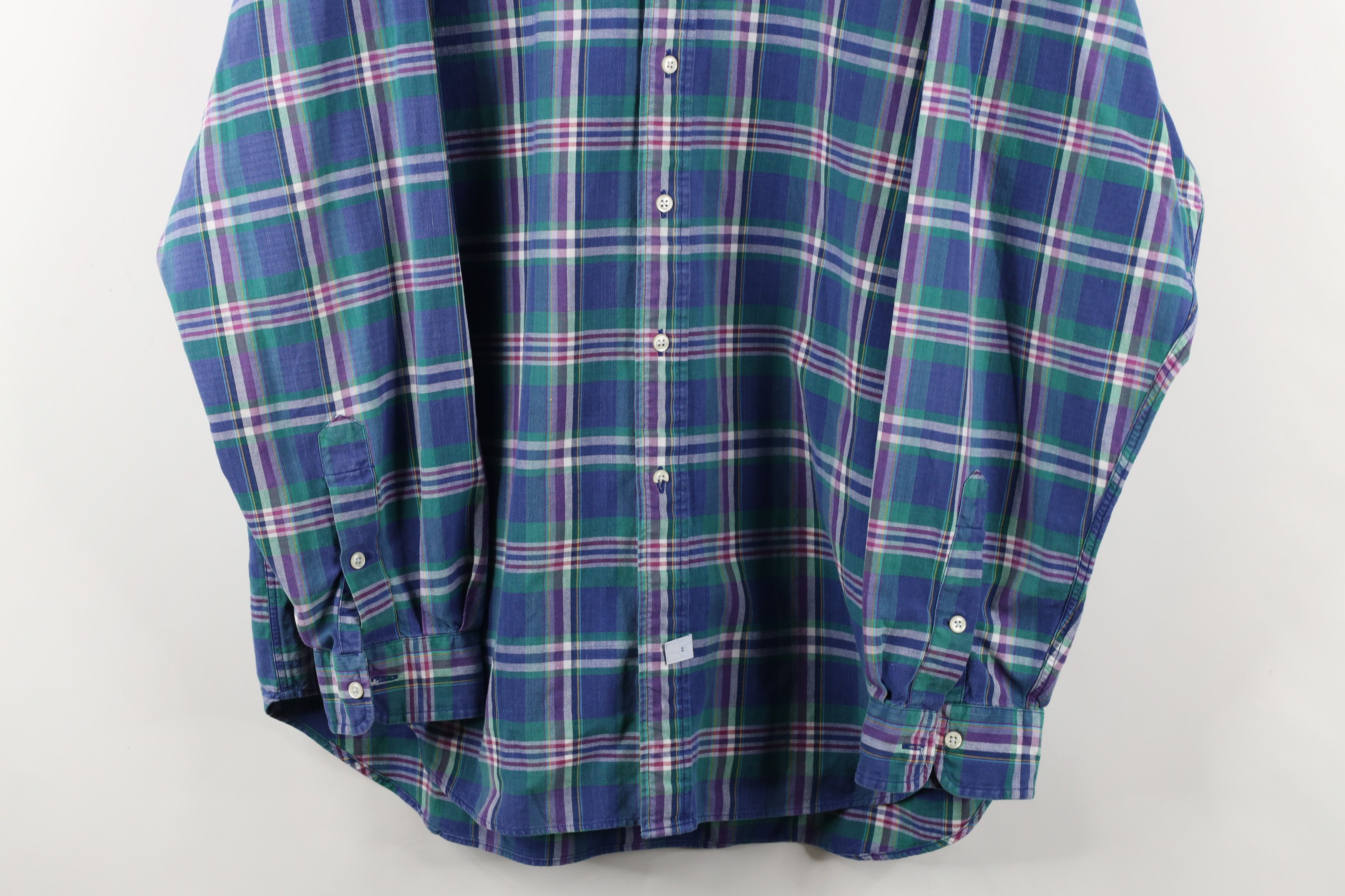 Ralph Lauren × Vintage Vintage 90s Ralph Lauren Madras Plaid Button Down Shirt Size US XL / EU 56 / 4 - 3 Thumbnail