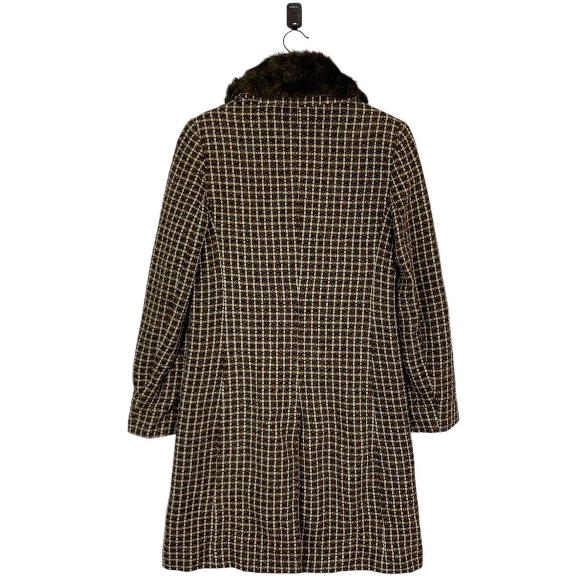 Designer × Vintage Vintage Charles Gray London Fur Tweed Designer Overcoat Size XS / US 0-2 / IT 36-38 - 8 Thumbnail
