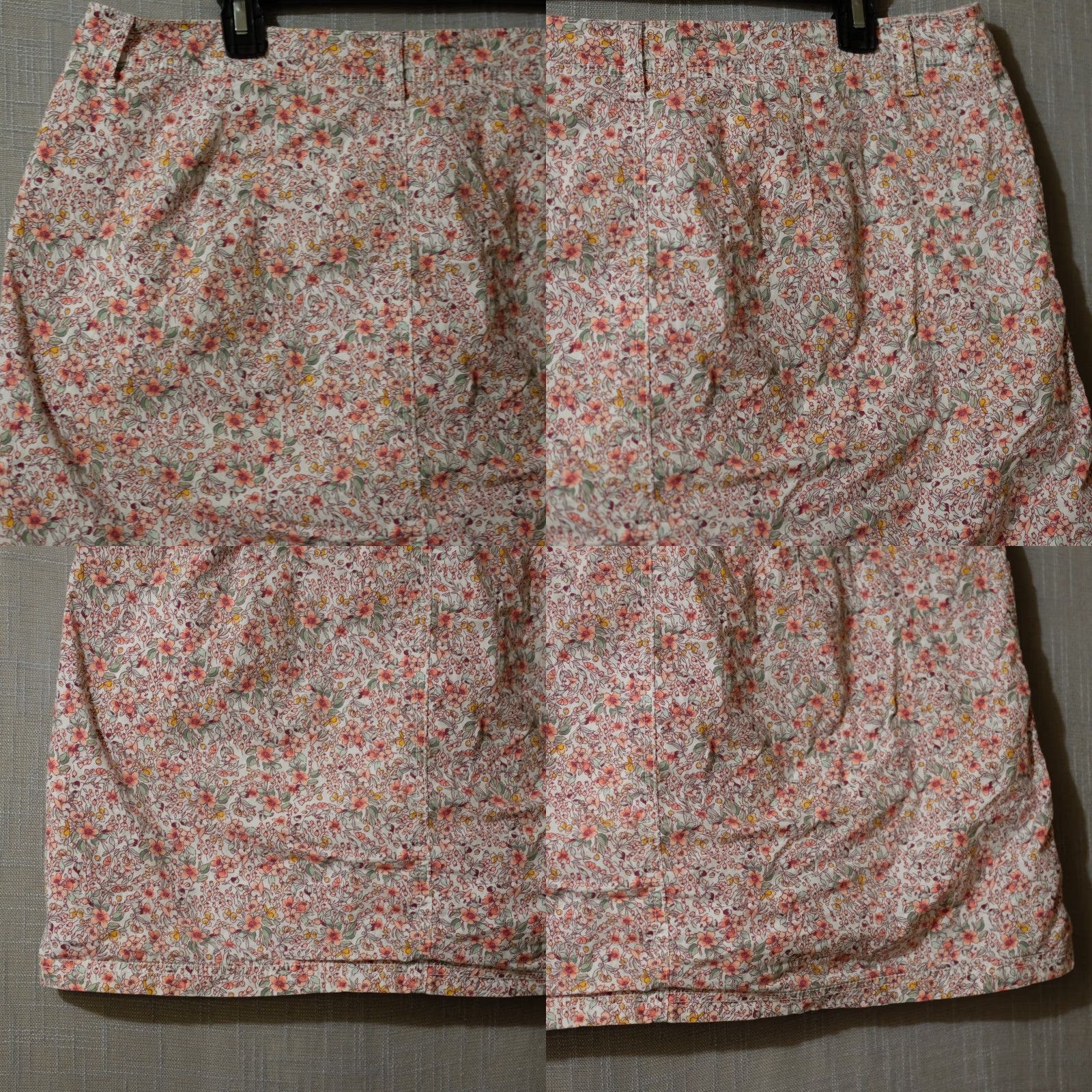 Vintage St. Johns Bay Floral Skort Womens 16W Pink/White/Green/Dark Red Mini Short Pockets Stretch Casual 16W Womens Skort Size 38" / US 16 / IT 52 - 8 Thumbnail