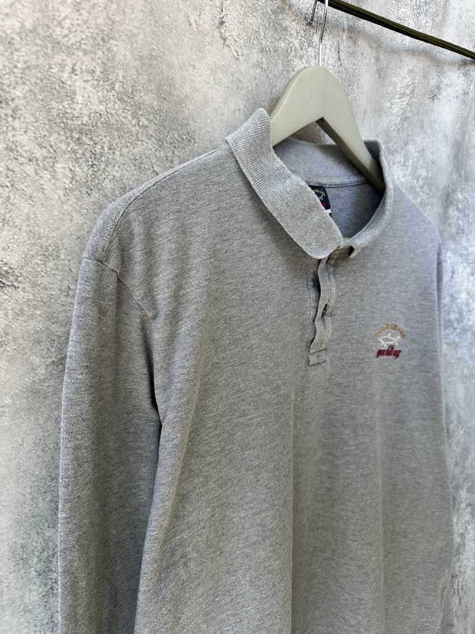 Paul & Shark Paul Shark Polo Long Sleeve T-Shirt Gray Logo Collar Size US L / EU 52-54 / 3 - 4 Thumbnail