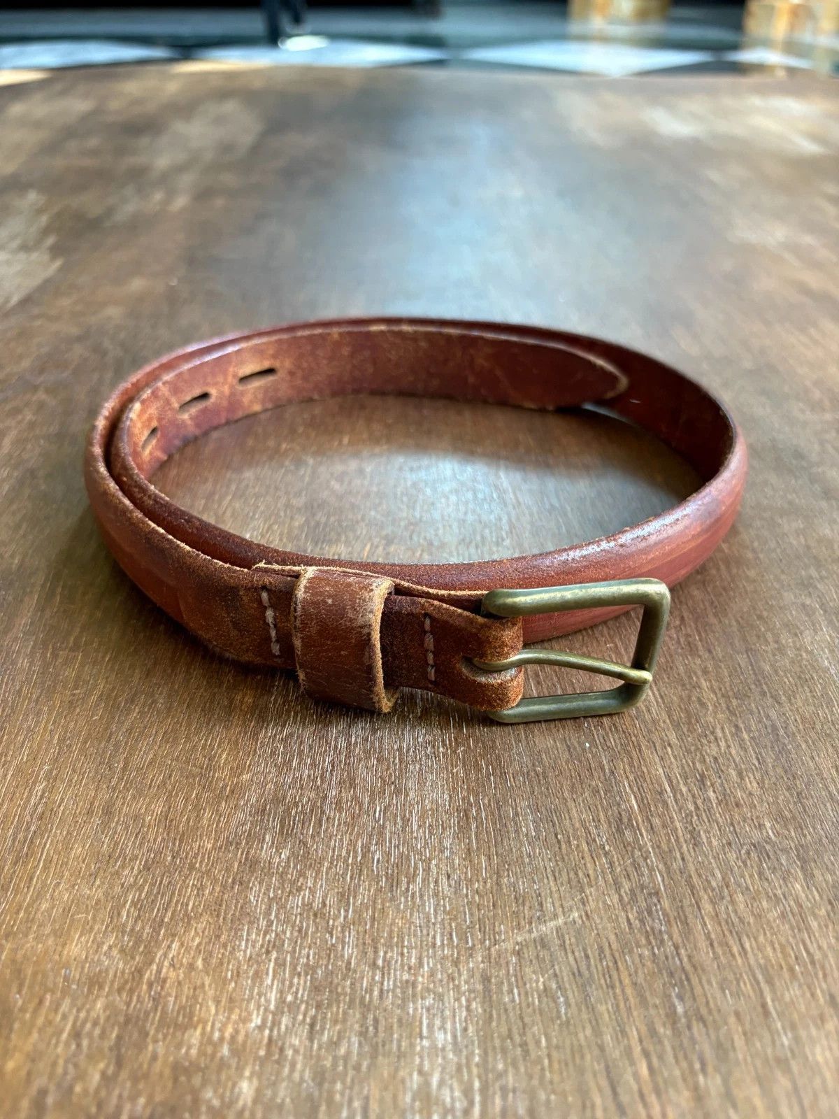 Issey Miyake Issey Miyake Men Vintage Leather Belt Size ONE SIZE - 2 Thumbnail