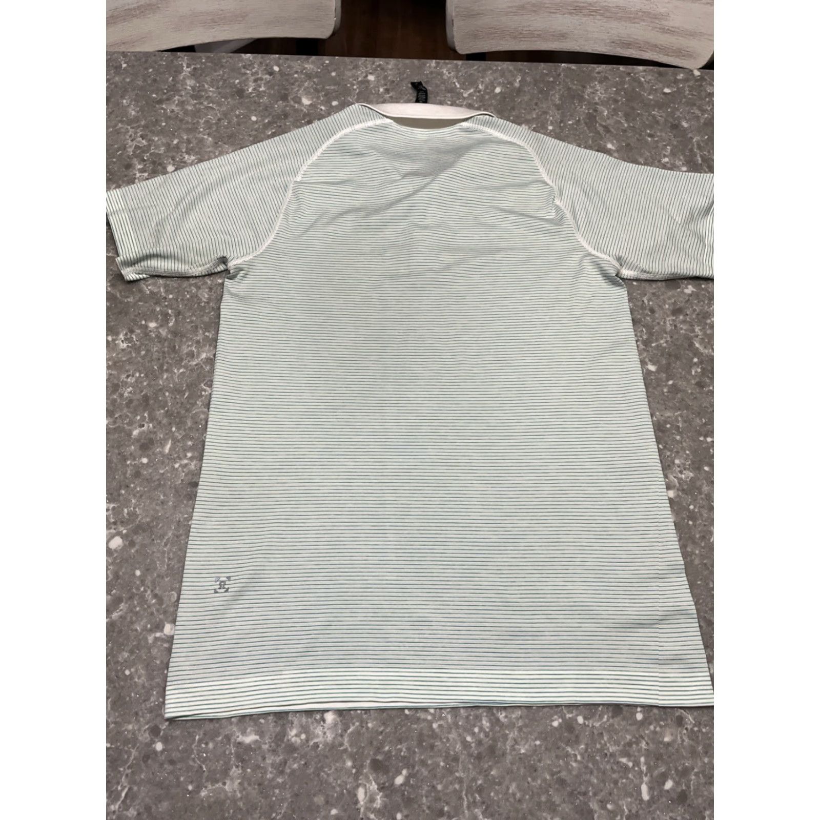 Lululemon Lululemon Polo Shirt Men Short Sleeve Button Collared Striped Green White S Multicolor Polo Shirt Mens Striped Polo S Green White Size US S / EU 44-46 / 1 - 5 Thumbnail