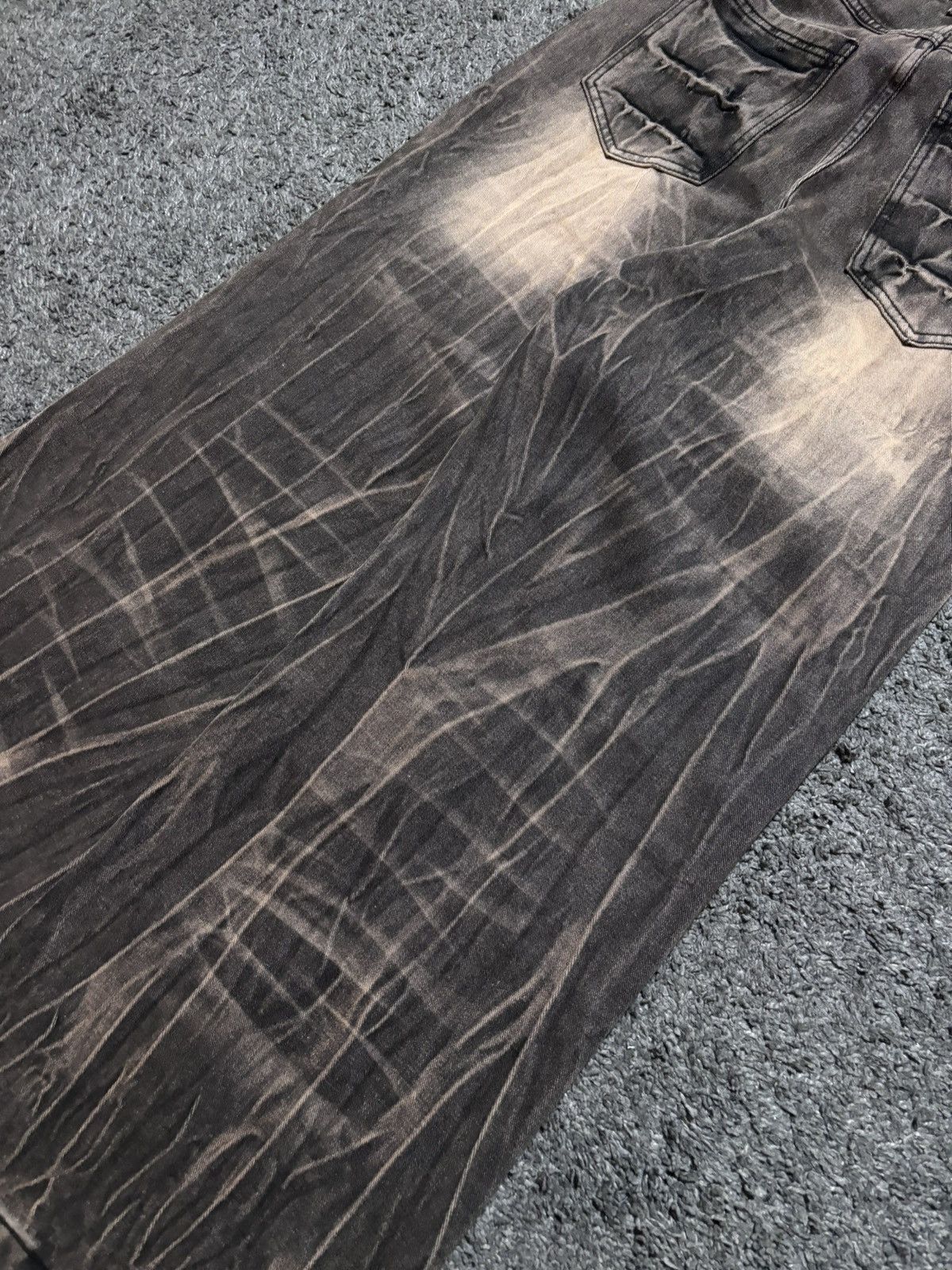 Jean × Vintage Vintage very rare wide super baggy thunder brown jeans Size US 29 - 19 Thumbnail