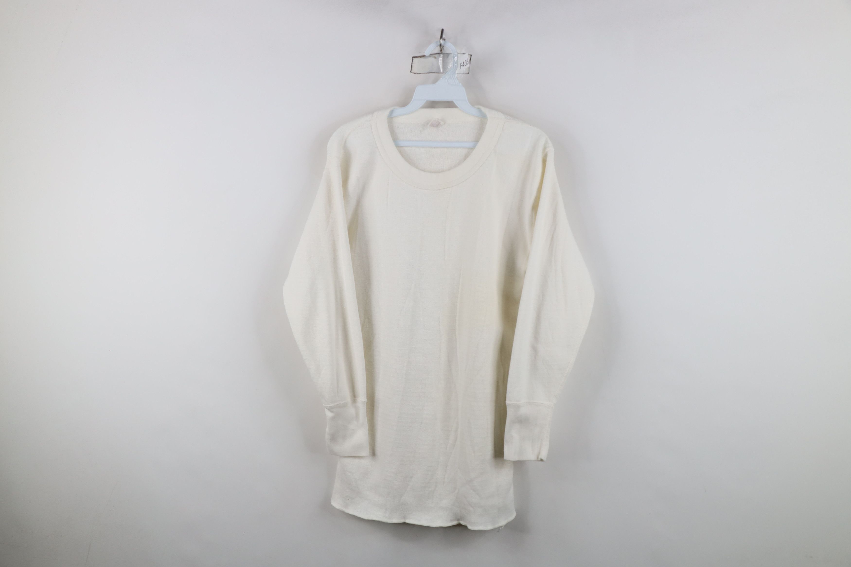 Vintage Vintage 70s Streetwear Waffle Knit Long Sleeve T-Shirt USA Size US XL / EU 56 / 4 - 1 Thumbnail